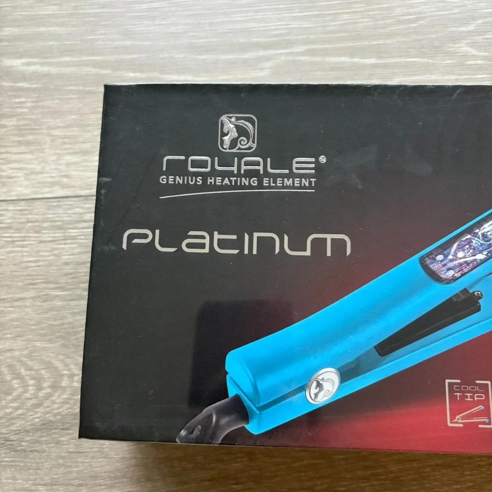 Royal Baby Blue Platinum Genius Heating Element Hair Straightener Ceramic Plates